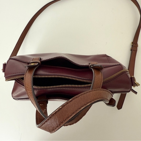 Fossil Rachel Cow Hide Leather Satchel Crossbody Bag Purse FLAW - Picture 5 of 16